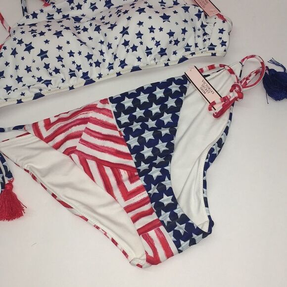 NEW ❤️PINK VICTORIA SECRET BIKINI SET 4th of July - Picture 3 of 6